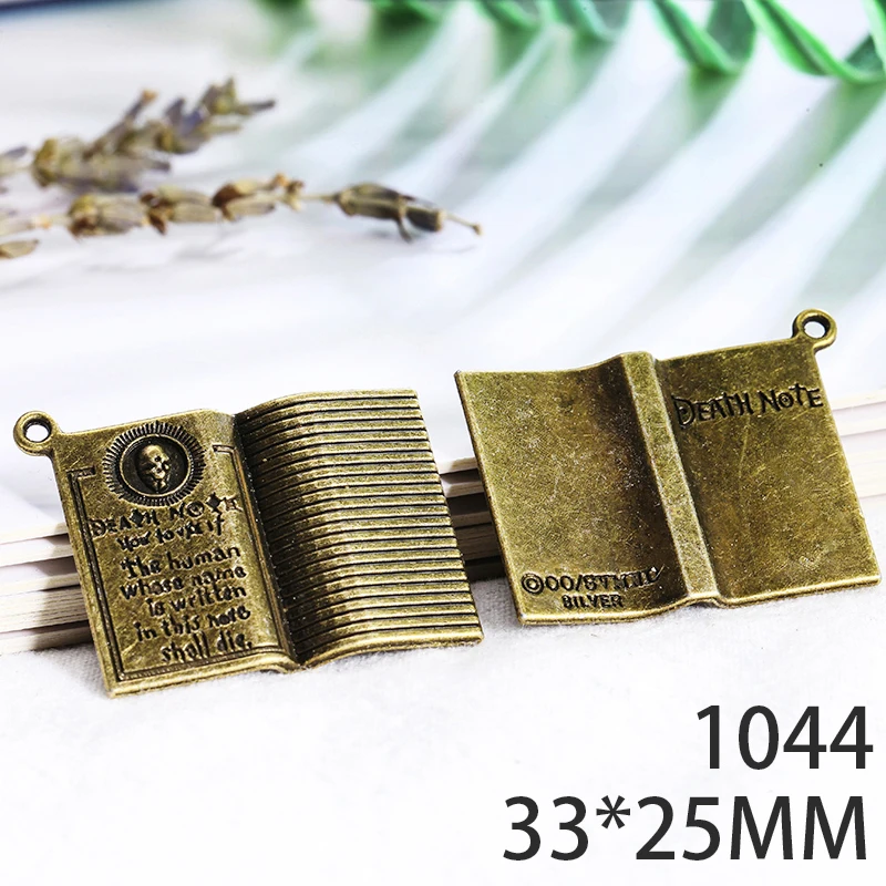 

33*25mm 2pcs Book Alloy Pendant For Diy Jewelry Making 2 Colors Antique Silver Antique Bronze No.1044
