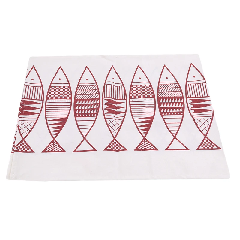 2019 простой стиль мультяшная Милая Рыбка Форма принт настольные бегуны украшение