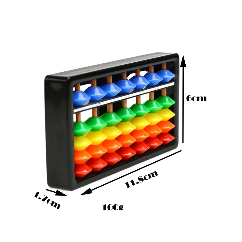 Пластиковые стержни Abacus цветные бусины арифметические счеты соробан детские