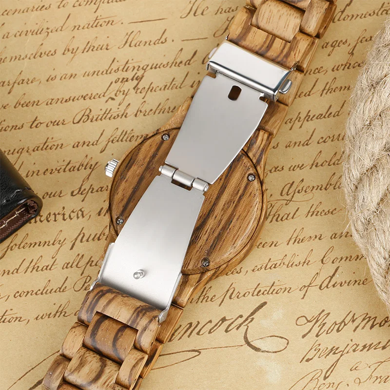 Часы мужские кварцевые в полоску креативные наручные часы с бамбуковым корпусом