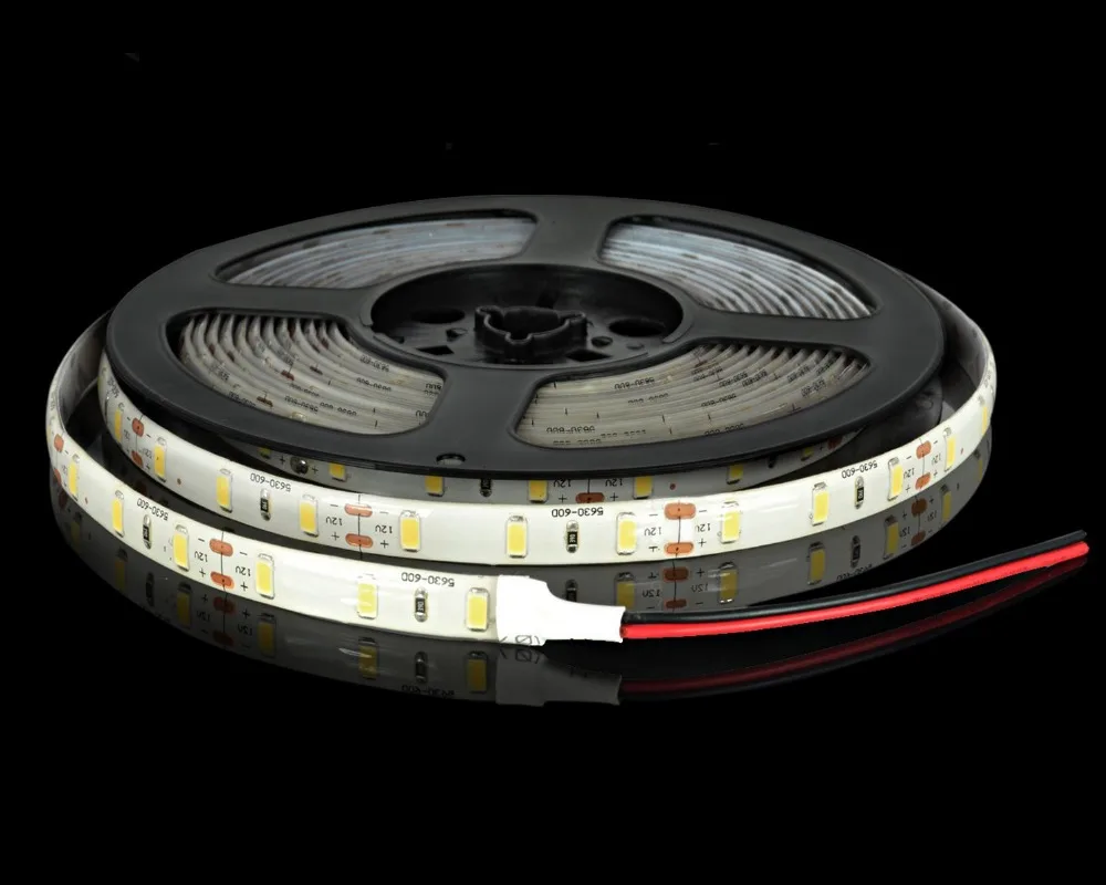 Бесплатная доставка сверхъяркая гибкая светодиодная лента 5 м 5630 SMD 60