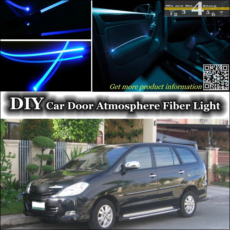 Внутреннее освещение настройка атмосферы оптоволоконная лента для Toyota Innova