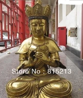 bi00331 25tibet buddhist temple bronze gild maitreya kwan yin bodhisattva buddha statue