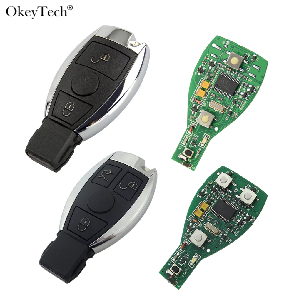 Умный дистанционный ключ Okeytech 315 МГц/433 МГц 3 кнопки для Mercedes Benz 2000 + поддерживает