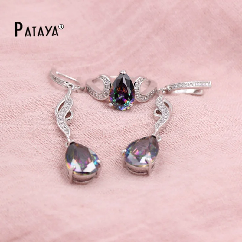 Набор украшений PATAYA в форме капли воды из кольца и серег|dubai jewelry sets|jewelry setsdrop sets |