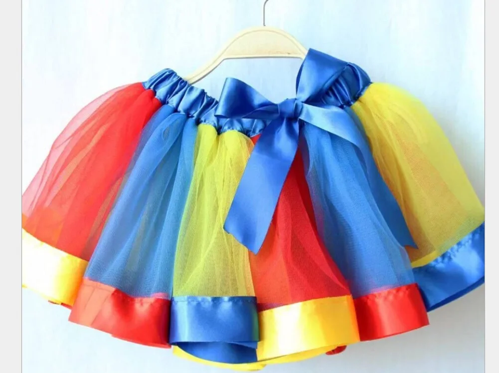 Style 4 Новая модная летняя Радужная юбка с высокой талией для мамы и дочки, юбка-пачка на праздник, одинаковые комплекты юбка с бантом одежда для маленьких девочек - Цвет: Style 4