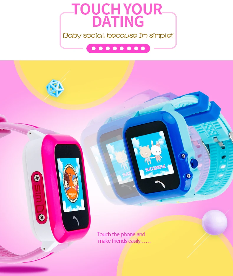 Volemer DF27 Kids GPS Smart Watch Swim Waterproof SOS Call Location Device Tracker Baby Safe Anti-Lost Smartwatch pk DF25 Q50 |