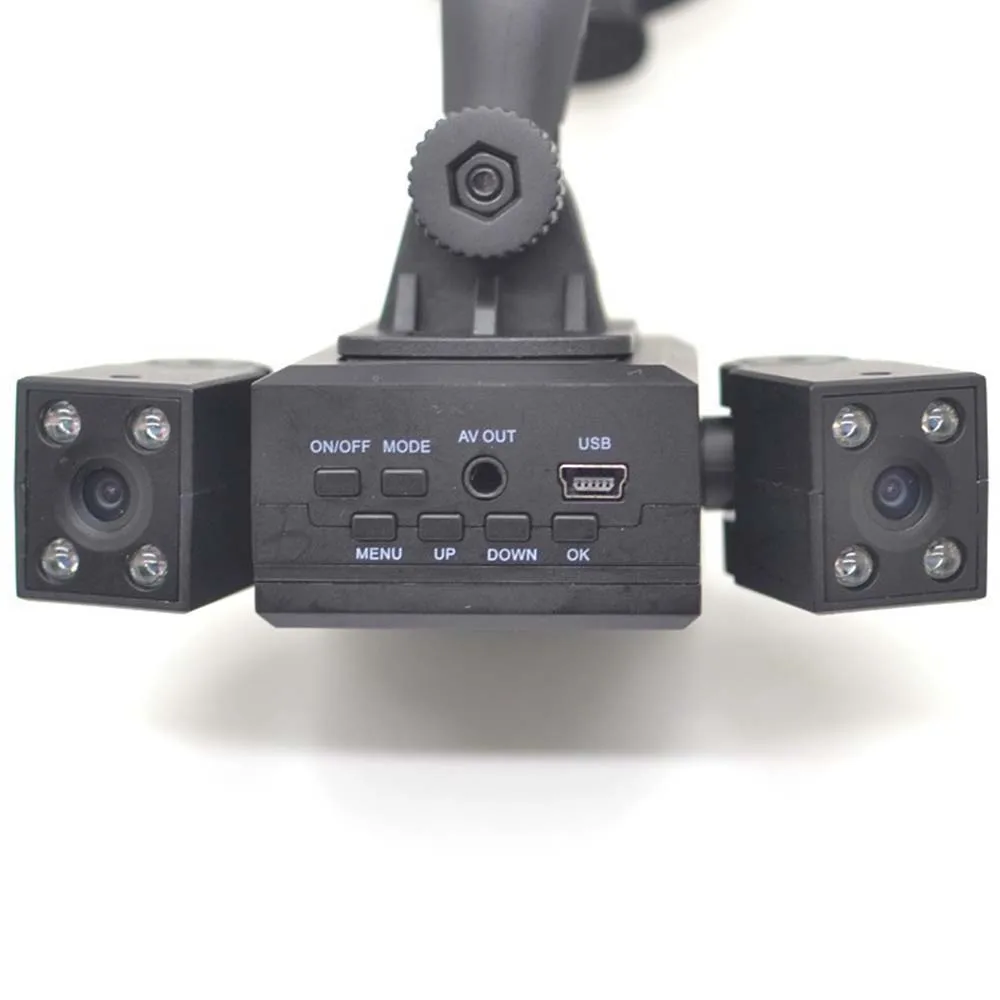 TFT 1080 P 2 дюймов Авто камеры Двойной объектив 8 светодиодный ИК Ночное видение