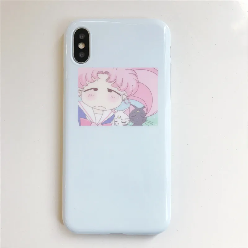 Фигурка Девушки из аниме Сейлор Мун иллюстрация чехол для телефона Kawaii красота