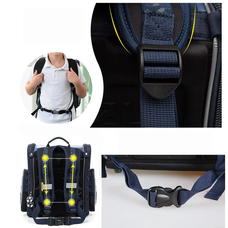 Школьные ранцы для мальчиков ортопедический Детский водонепроницаемый