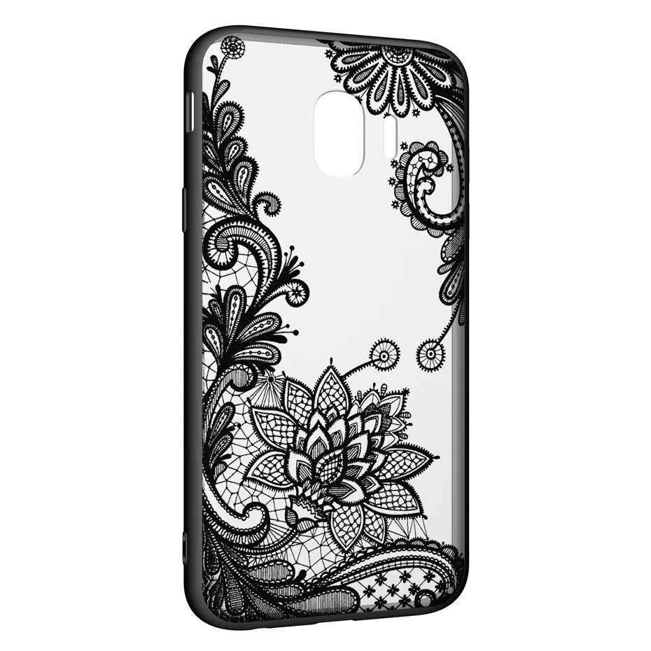 Прозрачный кружевной чехол DAGUDON в стиле ретро для Samsung Galaxy J4 2018 J400 модный