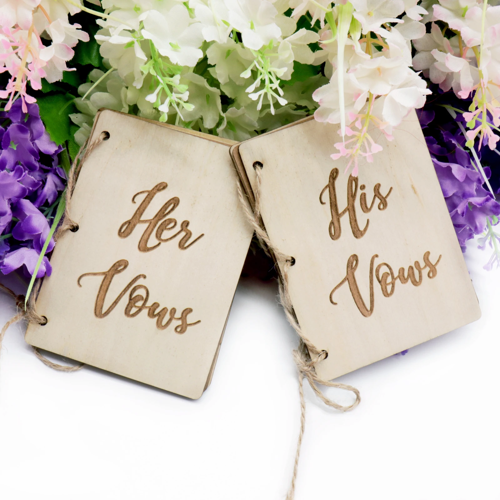 7 8*10 5 см деревянные Свадебные книги свадебные украшения его Vows Book Her Set