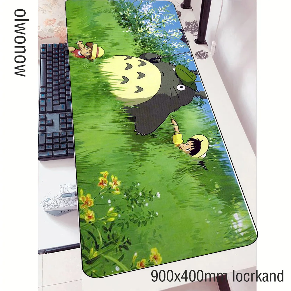 Коврик для мыши Totoro с заблокированными краями размер 90x40 см игровой популярный