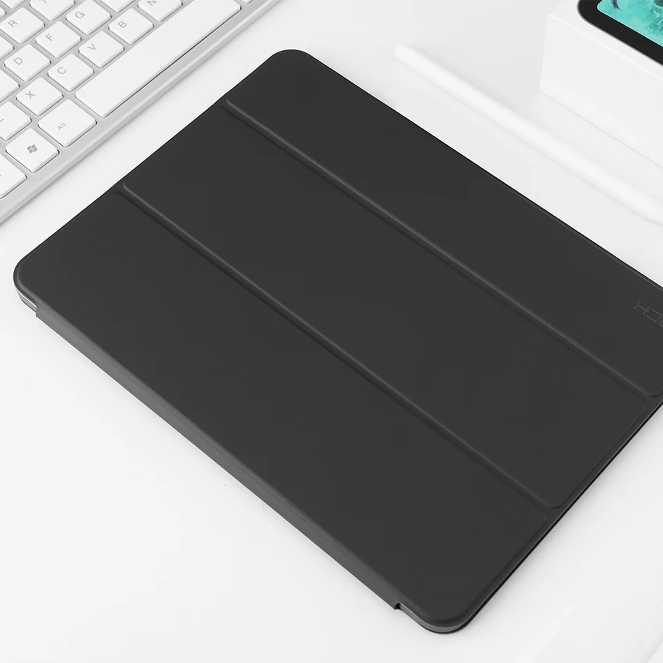Для iPad Pro 12,9 чехол с карандашом держатель ROCK PU TPU мягкий чехол для магнитного автоматического сна/пробуждения защитный чехол для iPad Pro 11
