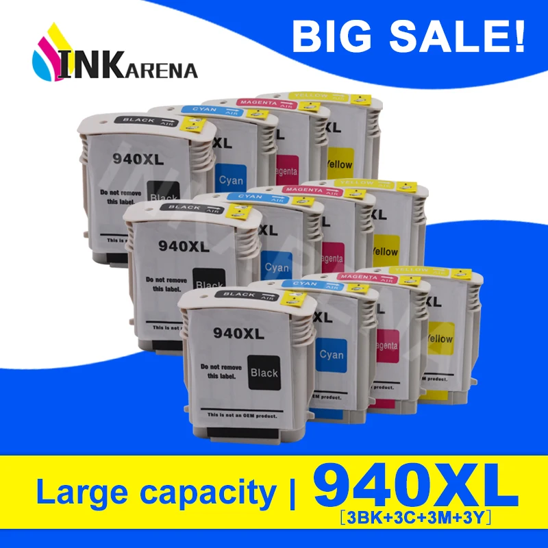 INKARENA 940 полный чернильные картриджи для HP Officejet Pro 8500 8500A принтер картридж 940XL