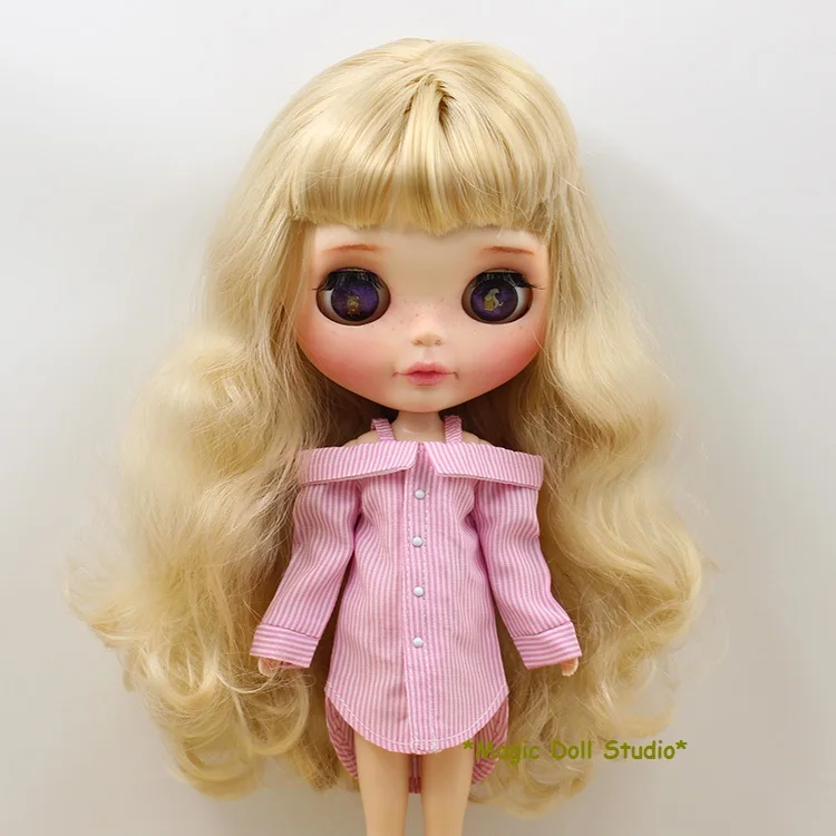 [MG260] Новинка 2018 Бесплатная доставка Neoblythe Doll Одежда # длинная полосатая блузка для
