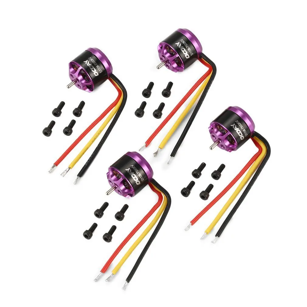4 шт. 1106 7500KV 3-4S бесщеточный двигатель для 60 мм 70 мм 80 мм 90 мм 100 мм Мини RC гоночный Дрон RC FPV Квадрокоптер
