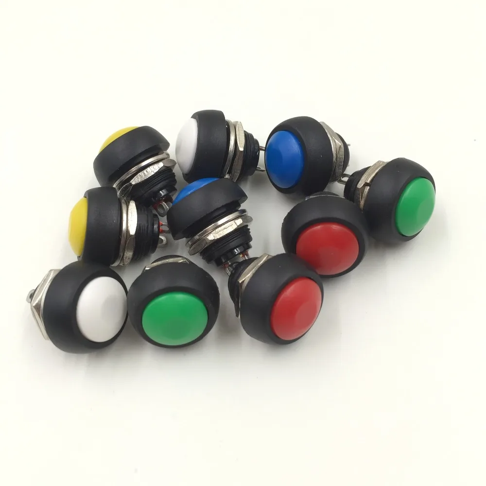 Маленький круглый кнопочный переключатель мгновенное выключение (ВКЛ) |