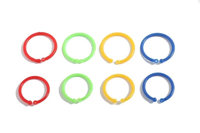 70 шт/кор. 29 мм книжные кольца красочные пластиковые карты круг открывающийся лист