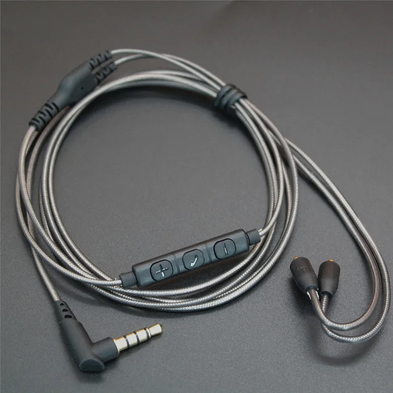 Обновленный кабель для Shure SE 215 425 535 846 Logitech UE900 с микрофоном сменные наушники
