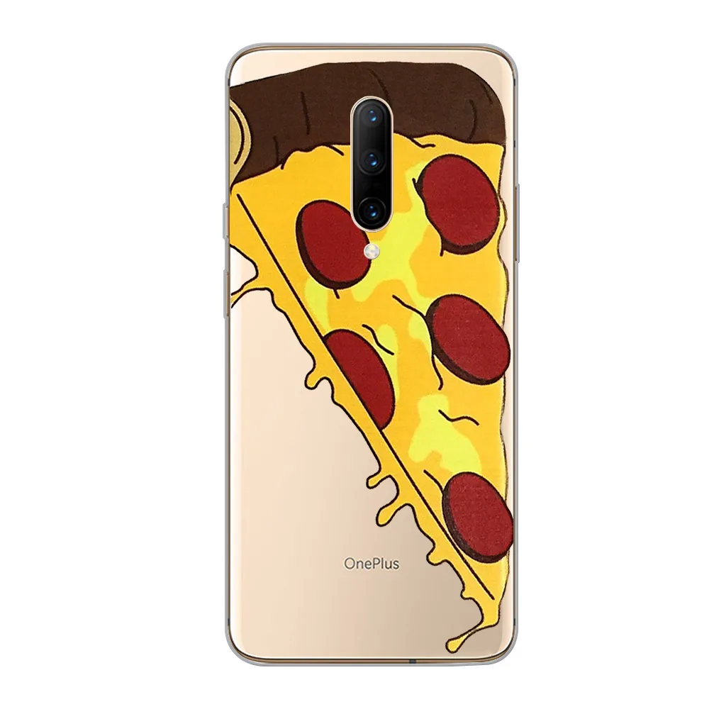 ciciber Cartoon funny food pizza Cover For Oneplus 7 Pro Phone Cases for 1+7 Fundas Capa Coque Soft TPU Capinha Shell |