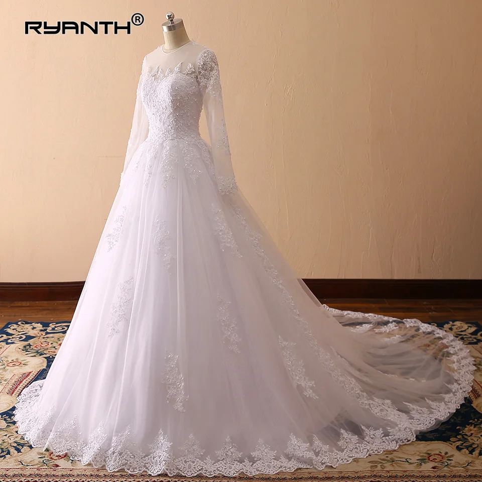 Vestido de novia сексуальные длинные рукава кружевное свадебное платье русалки Новое поступление Vestidos de novia прозрачные длинные свадебные платья