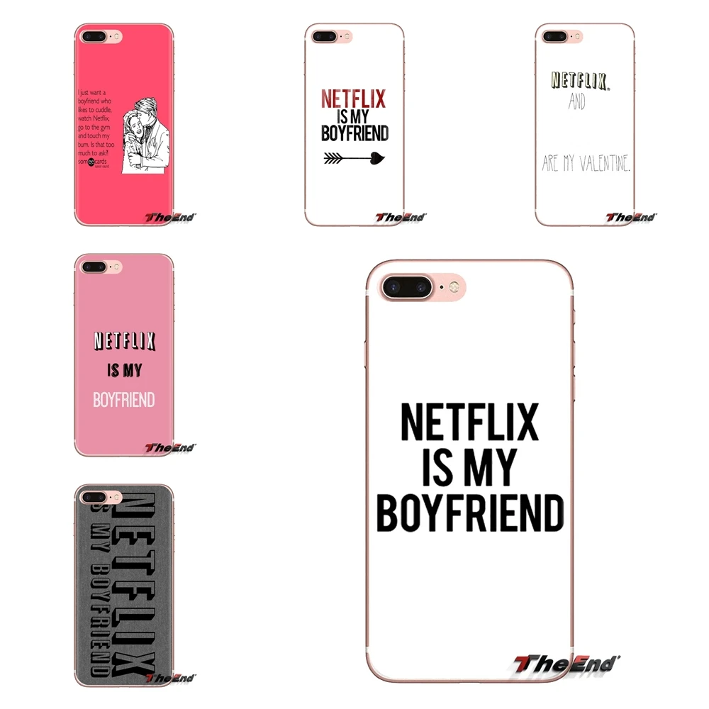 Силиконовый чехол для Xiaomi Mi4 Mi5 Mi5S Mi6 Mi A1 A2 5X 6X 8 9 Lite SE Pro Max Mix 2 3 2S netflix is my boyfriend Quote Poster |