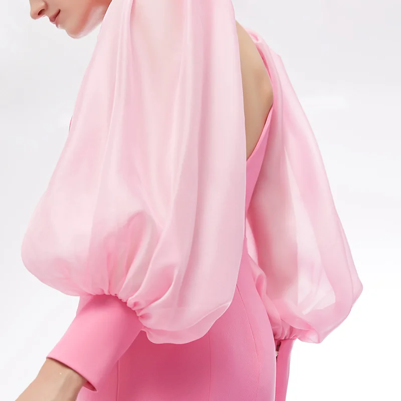 CONIEFOX 33318 New Pink Long Sleeves Party Birthday dress long Prom Dresses evening Autumn | Свадьбы и торжества