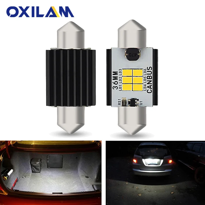 Светодиодный светильник OXILAM Canbus для номерного знака Mercedes W203 W204 C Class C5W 36 мм 12