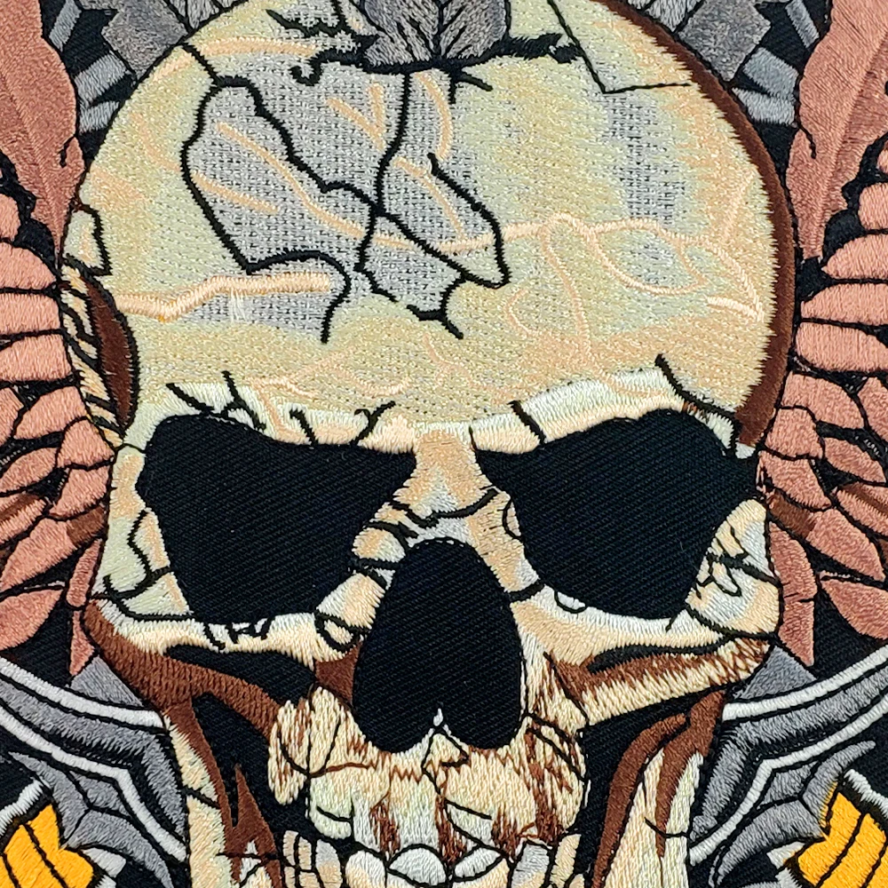 Железные нашивки для одежды Death Before Dishonor большой череп вышитые железные