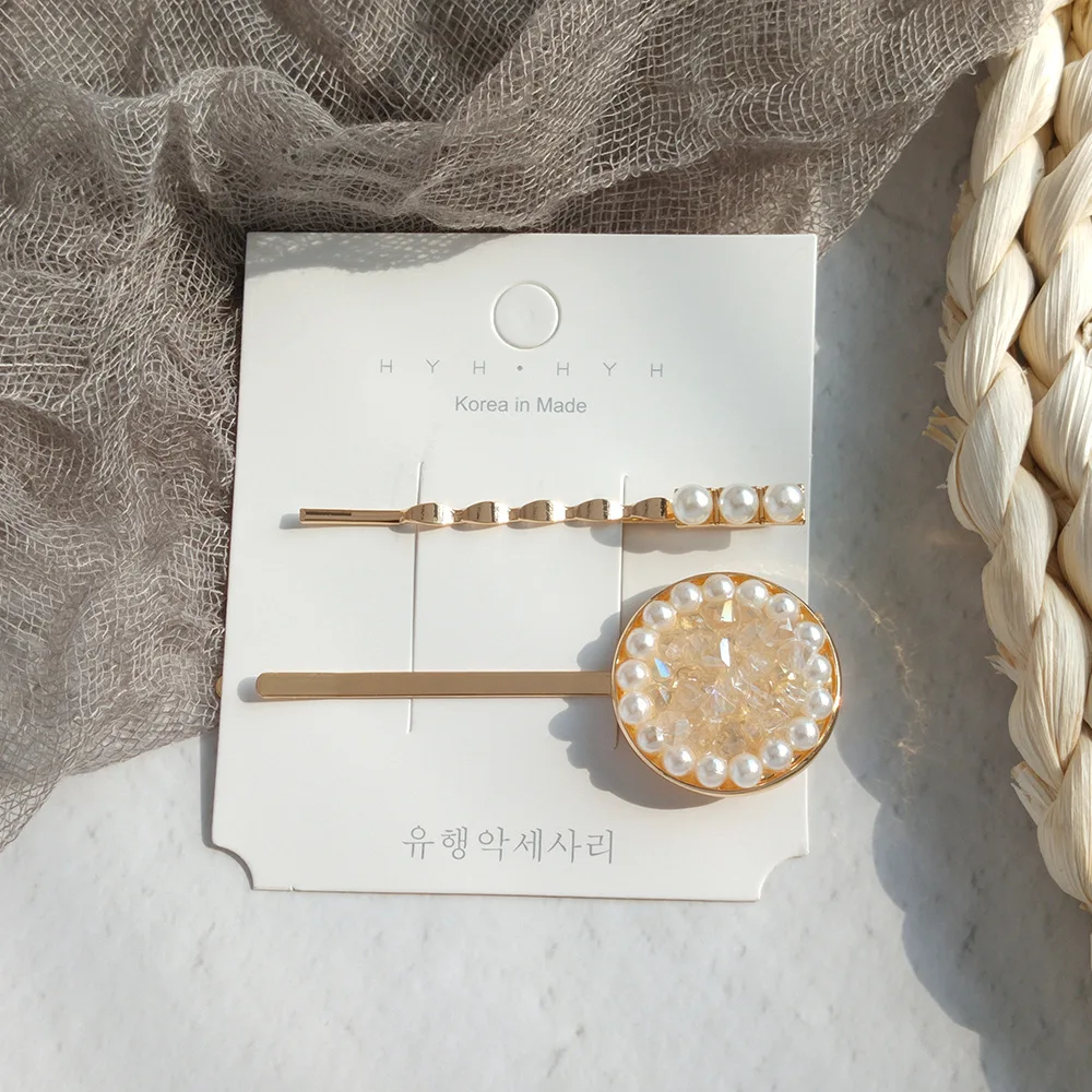 2 шт./компл. женские корейские имитация жемчужные заколки для волос милая Заколка