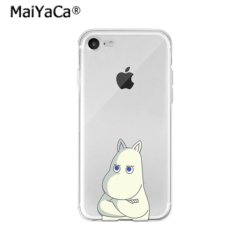 MaiYaCa прекрасный Бегемот Moomin Pikku myy мягкий чехол для телефона из ТПУ чехол для iPhone X XS MAX 6 6s 7 7plus 8 8Plus 5 5S SE XR