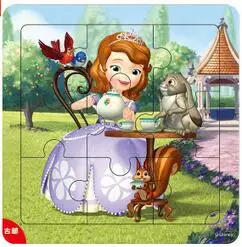 Infant Puzzle Дисней Замороженные Микки Минни Маус Русалка София Пух медведь печатных головоломка обучения интересные деревянные игрушки для детей - Цвет: Infant Puzzle