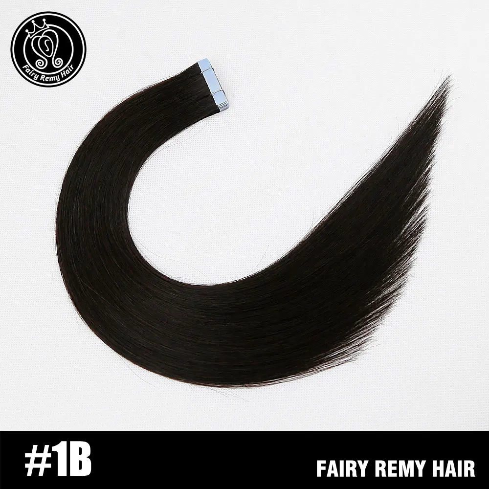 # 1B Накладные волосы на ленте, человеческие волосы, натуральные волосы Remy для наращивания, волосы для наращивания, цвет платины, блонд, 2,0 г/шт., 16 ВКЛ, 40 г/упак - Цвет: # 1B