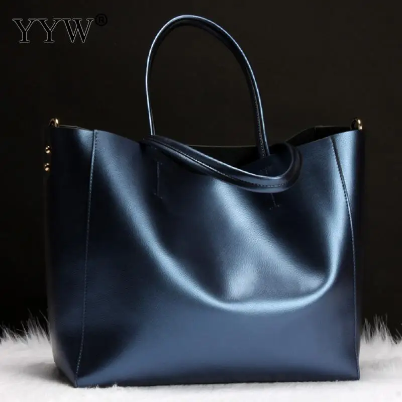 blue Роскошные женские сумки, дизайнерская Золотая сумка с верхней ручкой для женщин, повседневная сумка-тоут, женская сумка из натуральной кожи, брендовая синяя сумка на плечо - Цвет: blue