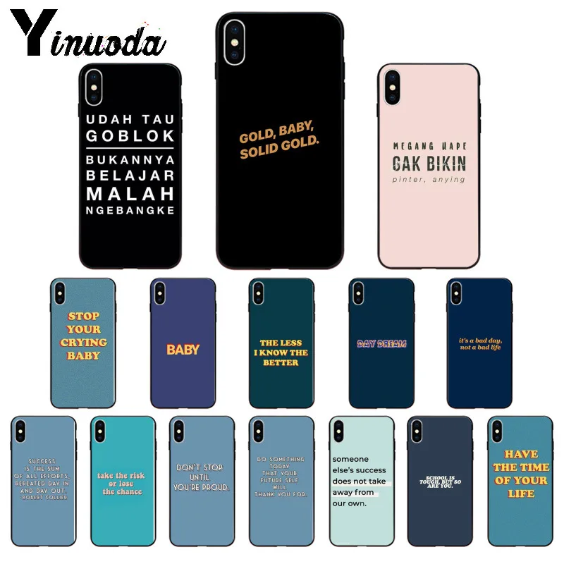 Чехол Yinuoda из мягкого ТПУ для Apple iPhone 8 7 6 6S Plus X XS MAX 5|Бамперы| |
