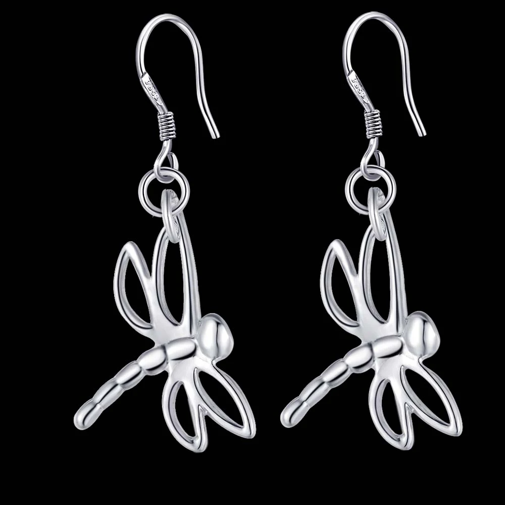 Серьги flying dragonfly красивые серебряные серьги высокого качества для женщин модные