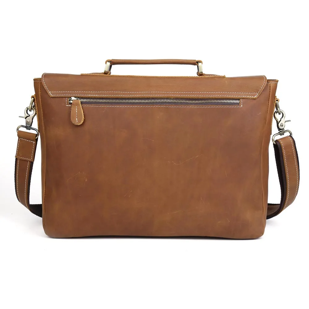 Сумка-мессенджер для ноутбука TIDING большой портфель из натуральной кожи в