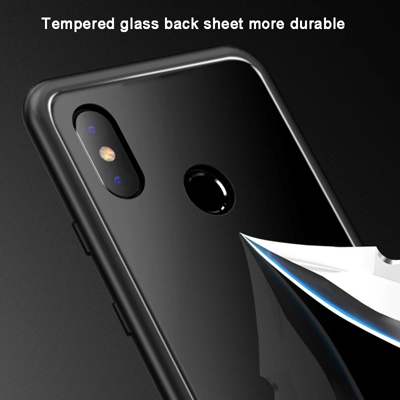 Магнитный чехол для телефона Xiaomi Redmi Note 7 5 6 pro стеклянная задняя крышка