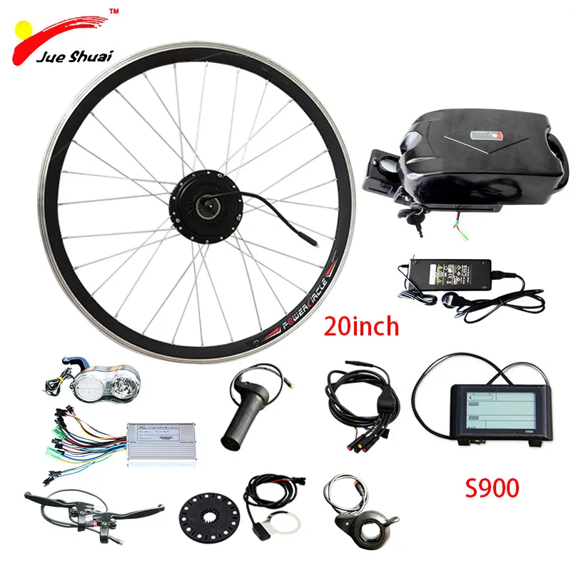 20inch S900 48 в 500 Вт Электрический велосипед комплект для 2" 24" 2" 700C колесный мотор лягушка батарея светодиодный ЖК горный электровелосипед e велосипед комплект для переоборудования электрического велосипеда - Цвет: 20inch S900