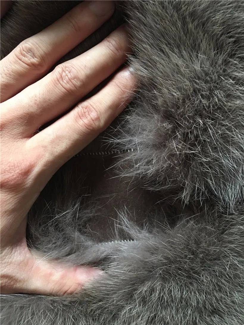 Liyafur натуральная толстый натуральный синий Лисий Мех зимний длинный жилет с капюшоном для Для женщин- в форме Мех-жилет пальто
