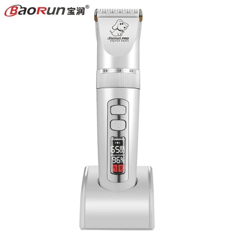 BAORUN P9, профессиональная машинка для стрижки кошек и собак, машинка для стрижки волос с ЖК-дисплеем, электробритва, машинка для стрижки собак