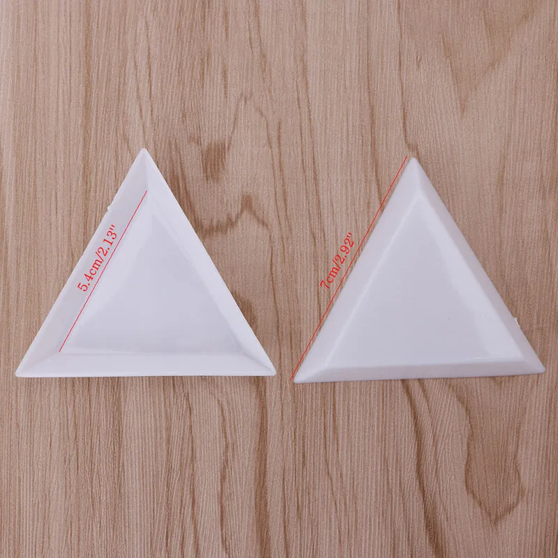 10 шт. белые пластиковые треугольные Стразы для сортировки ногтей|Комплекты и