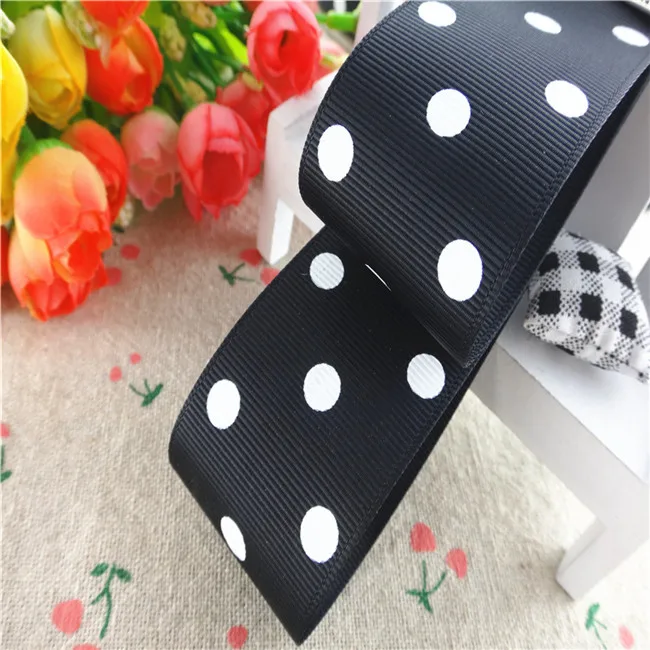 1-1/" 38 мм 50 ярдов точки печатных Grosgrain ленты Подарочная упаковка DIY материалы ручной работы ym18010111 - Цвет: 030