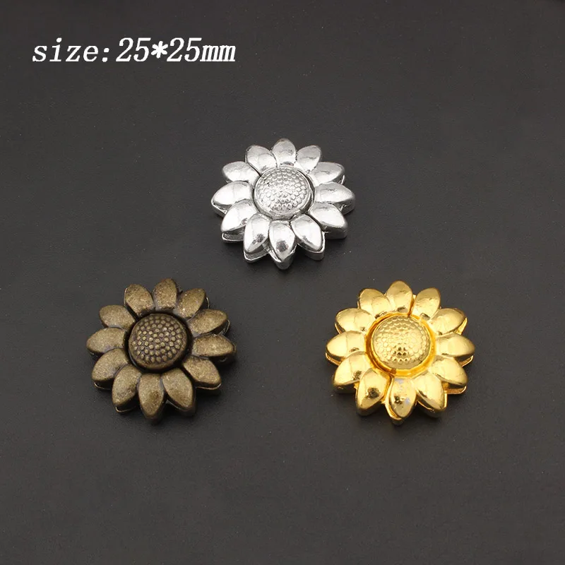 2 набора античная бронза/золото Подсолнух стразы прочная Магнитная застежка для