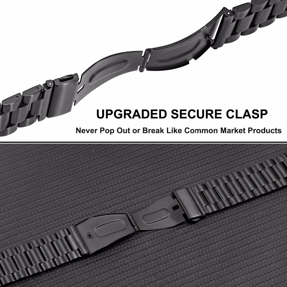 Ремешок из нержавеющей стали для наручных часов Garmin Fenix 5X/5X Plus/3/3 HR/тактикс Bravo/Quatix