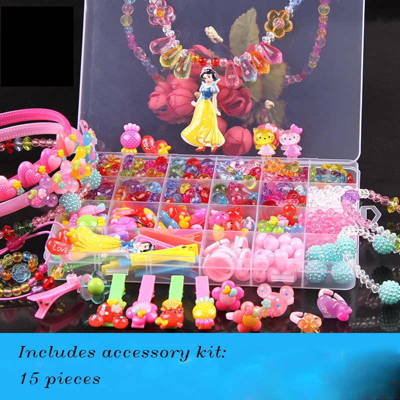 Детские Бусины ткацкий браслет серьги ожерелье для девочек пазл Аксессуары