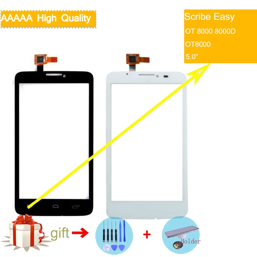 

For Alcatel One Touch Scribe Easy OT 8000 8000D OT8000 Touch Screen Touch Panel Sensor Digitizer Front Glass Touchscreen NO LCD