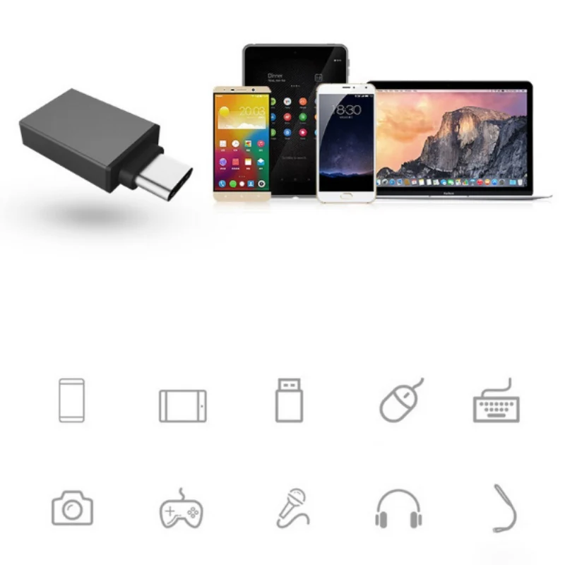 Высокоскоростные зарядные преобразователи USB 3.1 Type C к OTG конвертер мини адаптер