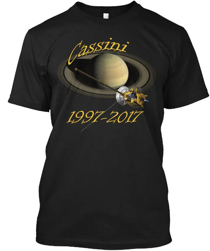 Памятная Кассини зонд Сатурн 2017 1997 Популярные Tagless Tee T ShirtPrinted смешные
